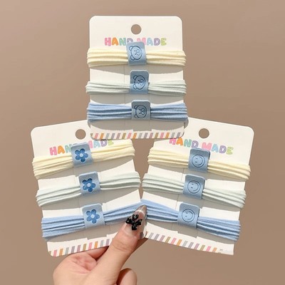 海盐蓝发绳女高弹力头绳少女头饰