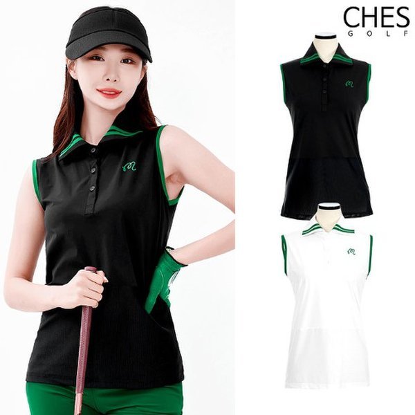 夏季新品 女士高尔夫球无袖上衣 韩国进口 高尔夫球服装T恤 BA035