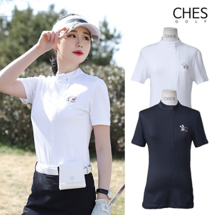 夏季 韩国直发 AT961 GOLF运动休闲上衣女 t恤女士 CHES 高尔夫短袖