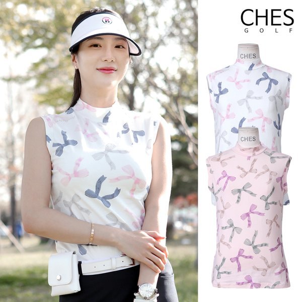 夏季新品CHES女士高尔夫球服装无袖上衣 韩国正品高尔夫女装BA722