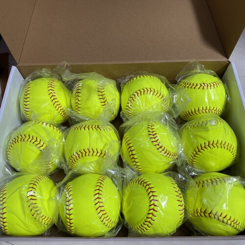 高品质 PU 芯 专业比赛 软式 硬式 12寸垒球 真皮 牛皮 大学生用