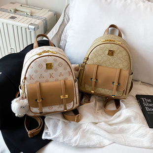 双肩包女2025新款潮流高级质感小众皮质包包百搭时尚洋气女生背包