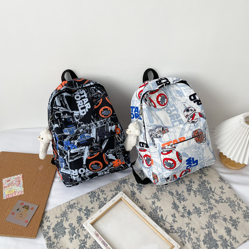 书包男个性涂鸦双肩包大容量背包