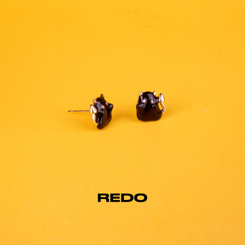 REDO黑金色恶魔小幽灵百搭耳钉