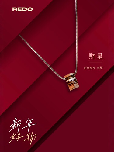 财星系列钛钢项链女轻奢小众设计感锁骨链2026新款爆款颈链配饰