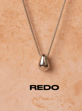REDO轻奢银色水滴毛衣锁骨链