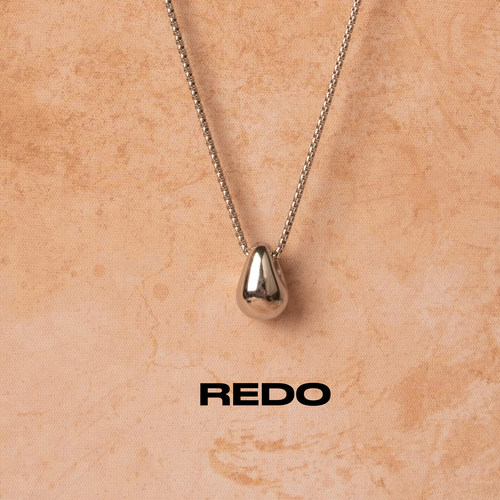 REDO轻奢银色水滴毛衣锁骨链