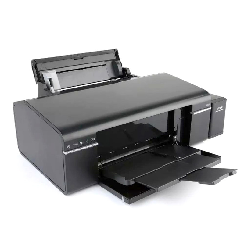 爱普生l805彩色喷墨照片打印机六色连供墨仓式摆摊热转印无线打印