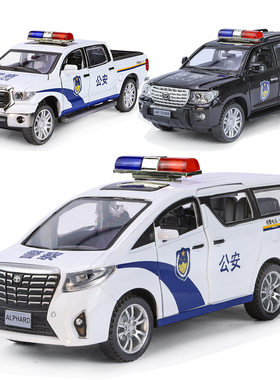 1/32面包车兰德酷路泽合金警车