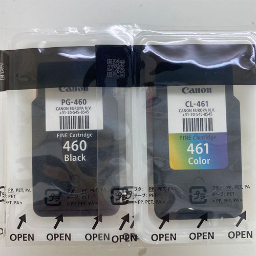适用佳能原装PG460黑色 CL461彩色墨盒 TS5340打印机可加墨接连供