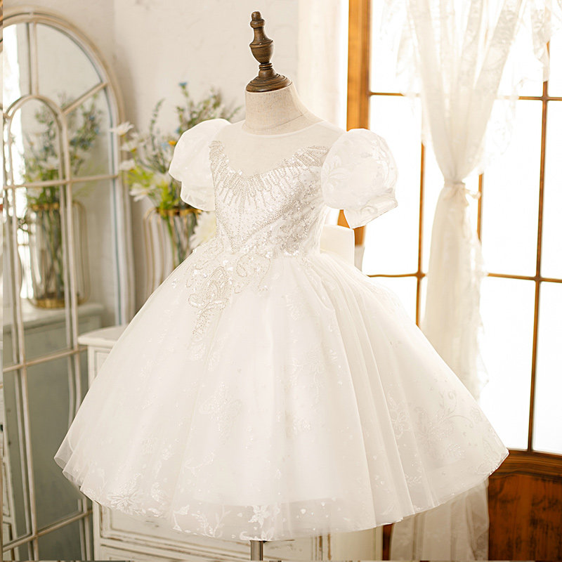 公主裙女童森系风轻奢比赛演出服高端走秀白色蓬蓬纱儿童主持礼服,童装/婴儿装/亲子装,儿童礼服,淘宝优惠券,粉丝福利购,淘宝优惠卷