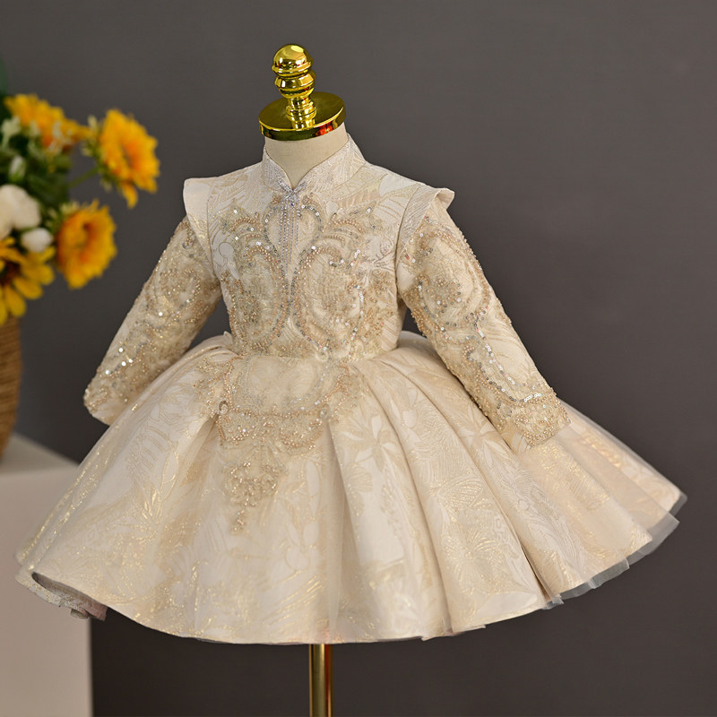 儿童超仙礼服公主裙花童婚纱秋冬轻奢生日主持女童钢琴演出服亮片,童装/婴儿装/亲子装,儿童礼服,淘宝优惠券,粉丝福利购,淘宝优惠卷