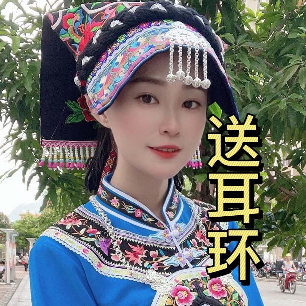 【覃小米】少数民族布依族帽子民族风绣花头帕鸟语花香花红柳绿