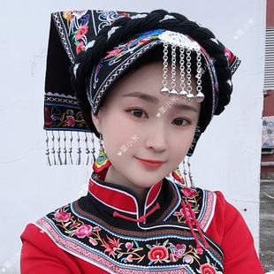 2024爆款布依族帽子少数民族刺绣布依族土家族壮族头饰