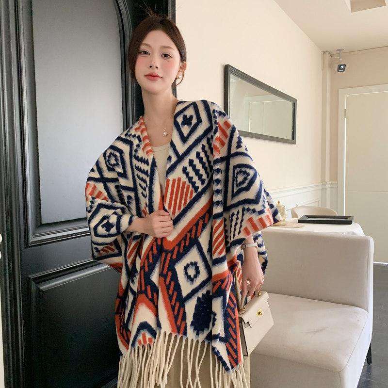 民族风披肩女外搭高级感空调保暖