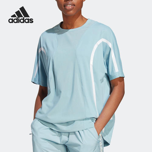 官方正品Adidas/阿迪达斯新款女子休闲运动简约时尚短袖T恤IC6015
