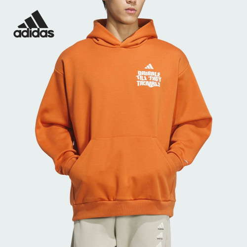 官方正品Adidas/阿迪达斯新款男士连帽加绒保暖运动卫衣 JC6805