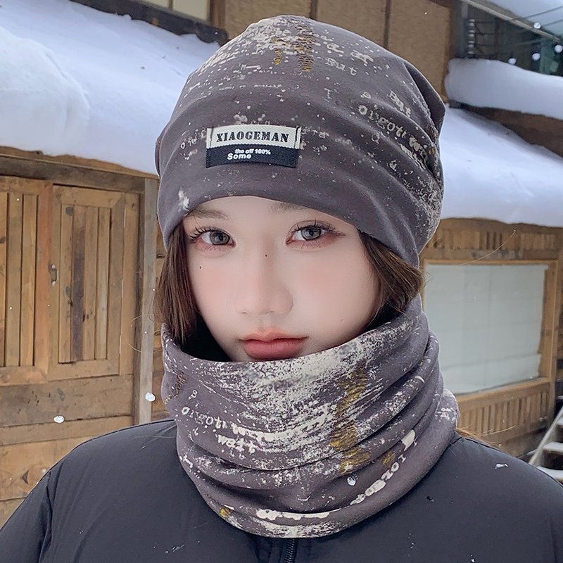 围脖帽子男女冬季加绒加厚骑车防风遮脸面罩百搭护颈脖套保暖神器