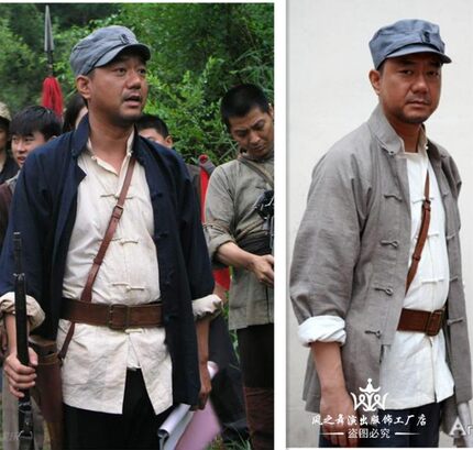 抗战时期男女民兵游击队武工队村民演出服土八路服装江姐表演服装