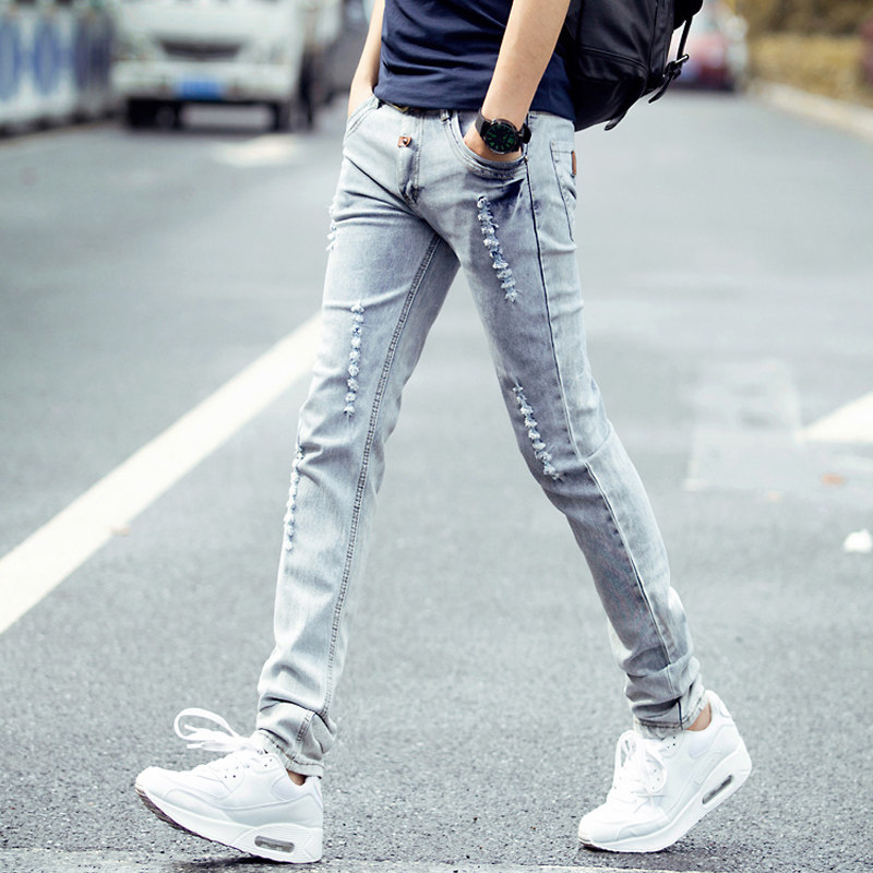 Jeans pour adolescent pieds Slim pour Quatre saisons - Ref 1470205 Image 1