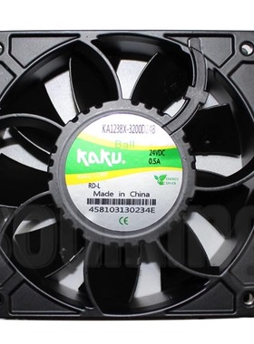 卡固KA1238X-3200D24B/RD-L 24V 0.5A带报警信号耐高温散热风扇