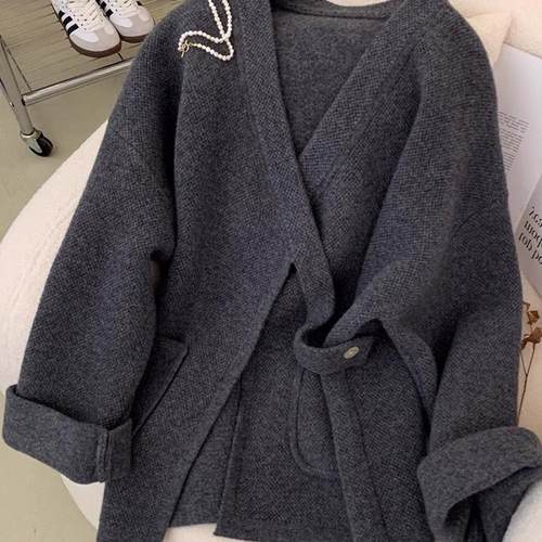 2024秋季新款高级感毛针织衫外套