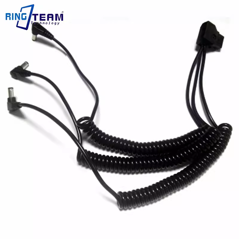 B型口转DC头 一拖二电源 D-TAP弹簧线 BMCC BMPC供电线 一分二