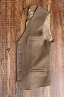 无袖 马甲男修身 V领保暖羊绒马夹休闲咔叽叠穿 Tweed羊毛西装 秋冬款