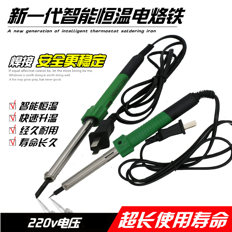 123电烙铁紫铜合金镀头 恒温精密焊接电子维修带灯80W斜头