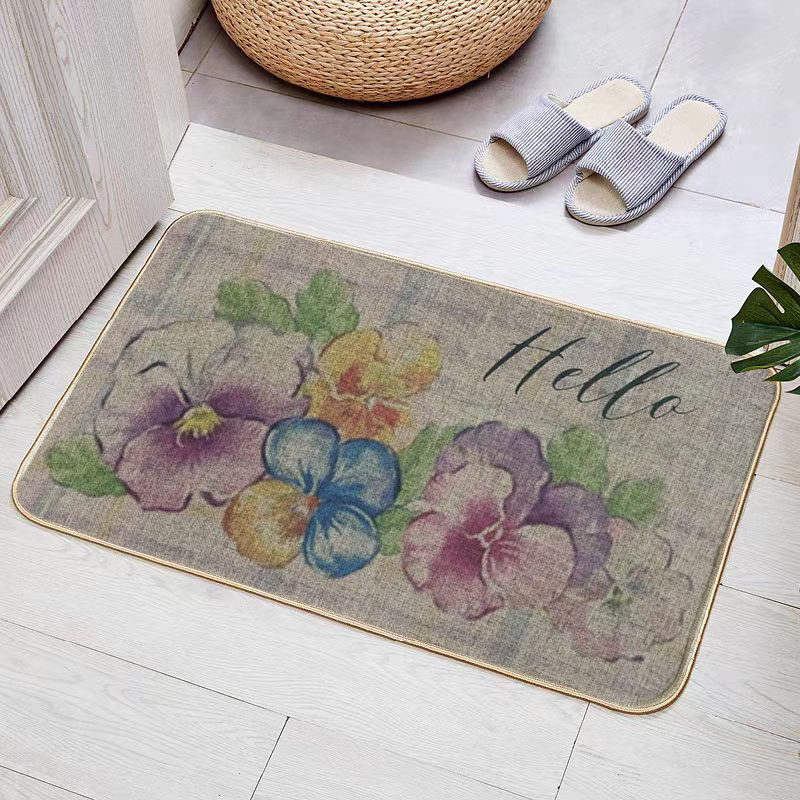 满就减亚麻地垫特价客厅脚垫耐脏防滑复古花卉吸水2025防滑地垫,居家布艺,商业地毯地垫,淘宝优惠券,粉丝福利购,淘宝优惠卷