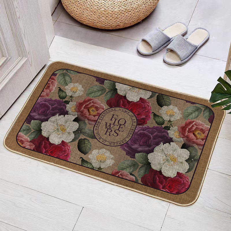 193-232新款脚垫入户门防滑亚麻地垫透气吸水厨房卫生间地毯卡通,居家布艺,入户地垫,淘宝优惠券,粉丝福利购,淘宝优惠卷