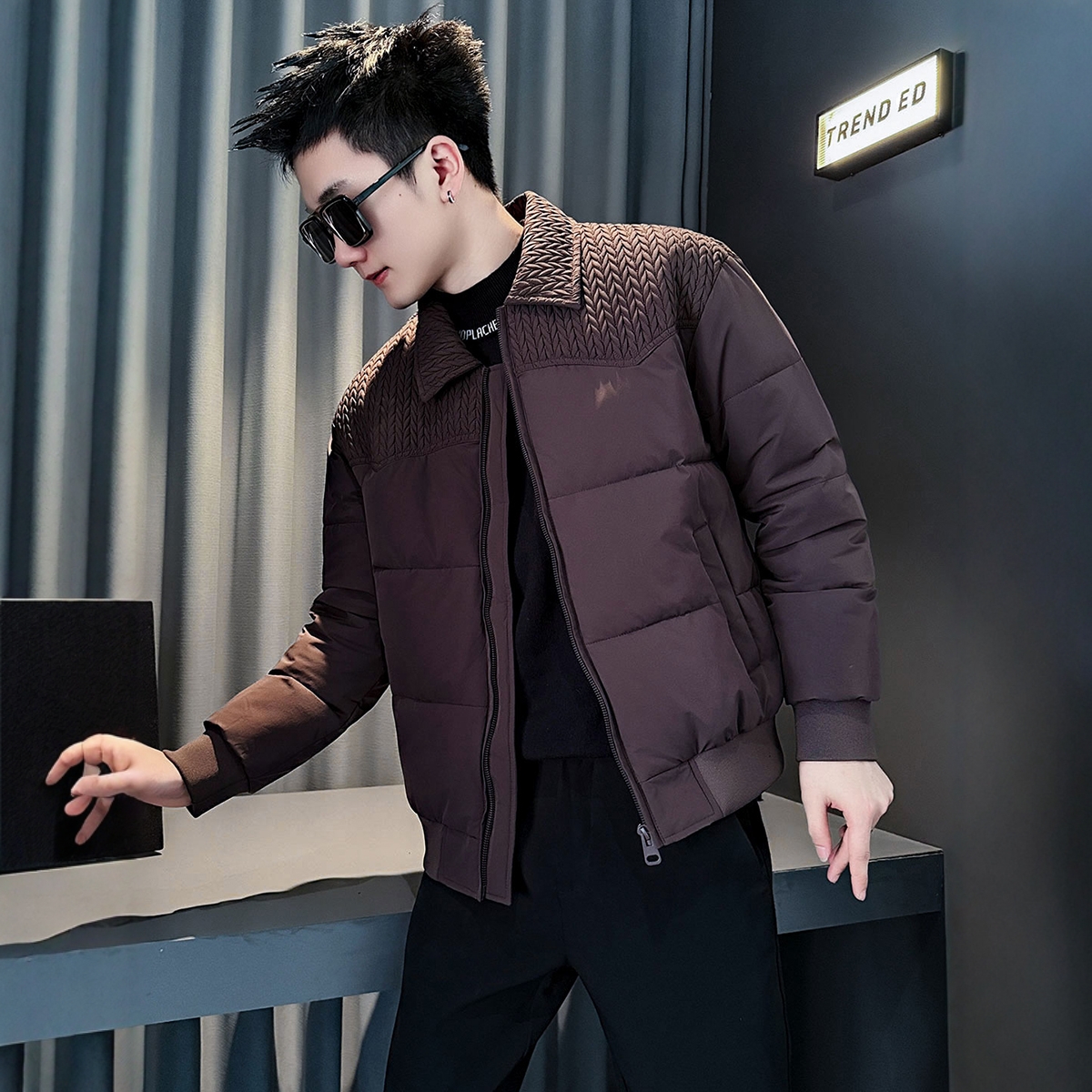 高端羽绒服男士保暖棉衣棉服外套