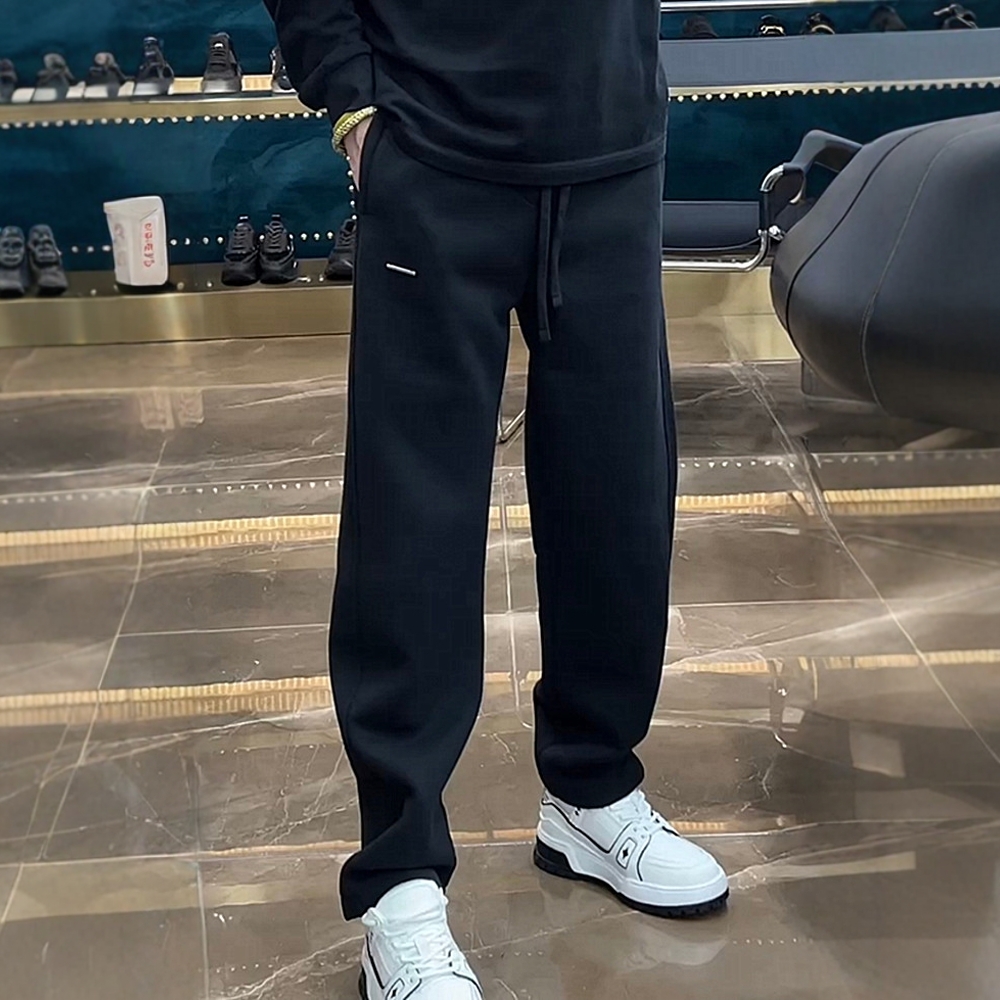 高端宽松直筒运动卫裤男士秋冬