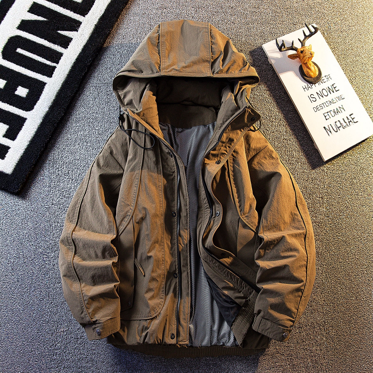 高端工装羽绒服男白鸭绒保暖外套