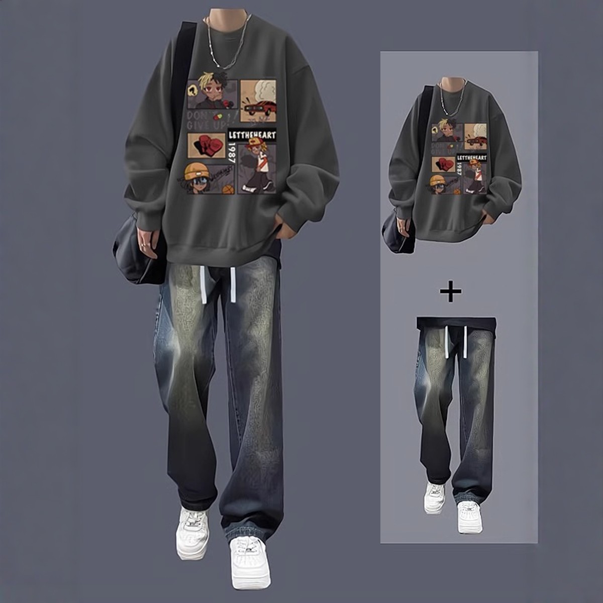 高端休闲运动套装男秋冬季2025