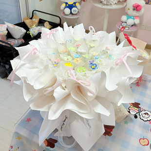 免包半成品花束包装壳可插陶瓷花鲜花DIY手工生日礼物送女友闺蜜