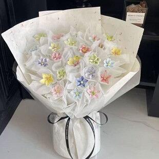 半成品花束包装壳可插陶瓷花毕业送女友闺蜜DIY手工创意生日礼物