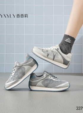 香香莉女鞋2026春季新款33796厚底舒适老爹鞋百搭休闲运动鞋网鞋