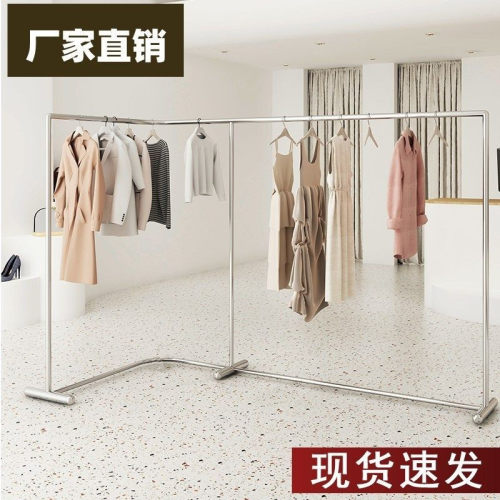 服装店中岛展示架转角L型不锈钢