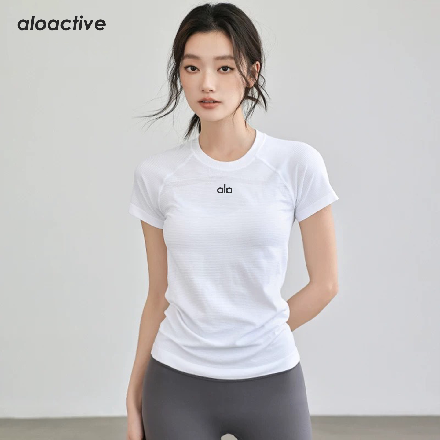 ALOACTIVE运动跑步健身瑜伽T恤图片