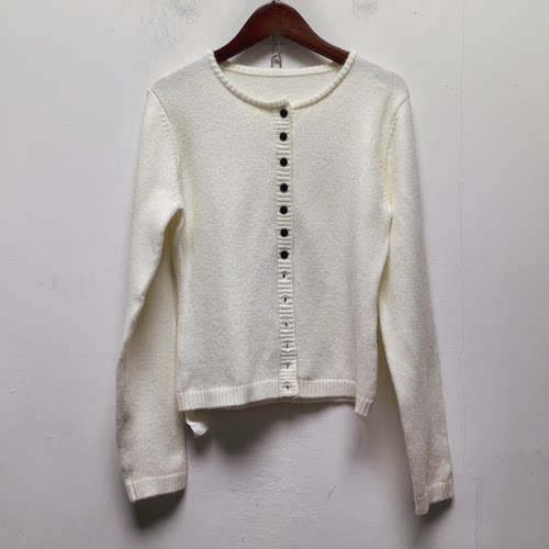 T去标撤柜设计感春秋款女装休闲时尚圆领针织开衫毛衣上衣女N336