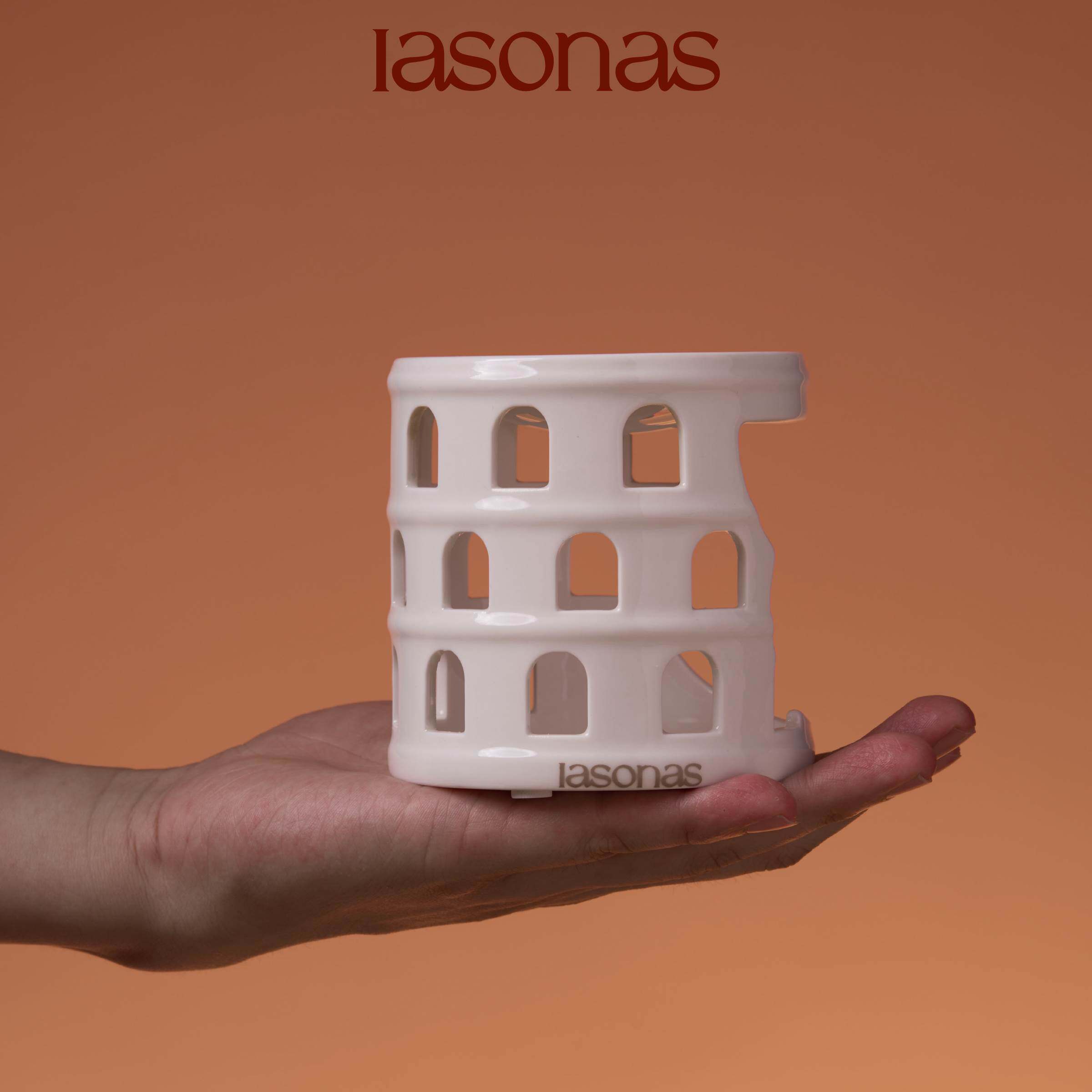 iasonas同分异构斗兽场造型香薰香薰炉陶瓷烛台创意家居礼物摆件