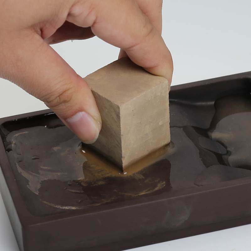 开砚台用的泥砥石磨石 砚台打磨开锋去蜡清洗砚台泥石头 单块