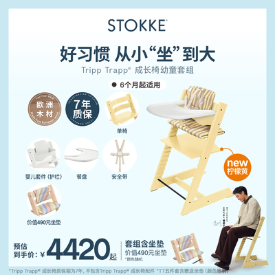 STOKKE宝宝成长椅五件套实木餐椅