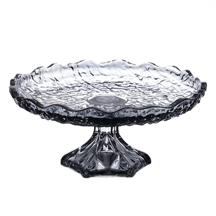 轻奢树纹高脚水果盘精致高端会所美容院KTV专用招待干糖果盘家用