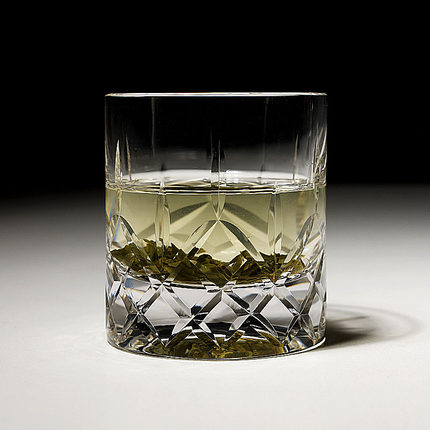 简约菱格纹高硼硅玻璃杯创意手工威士忌酒杯厚底防烫茶杯家用水杯