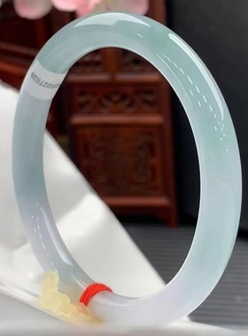 缅甸翡翠手镯a货冰种天然玉镯女白月光玉手镯冰透飘花正品贵妃镯