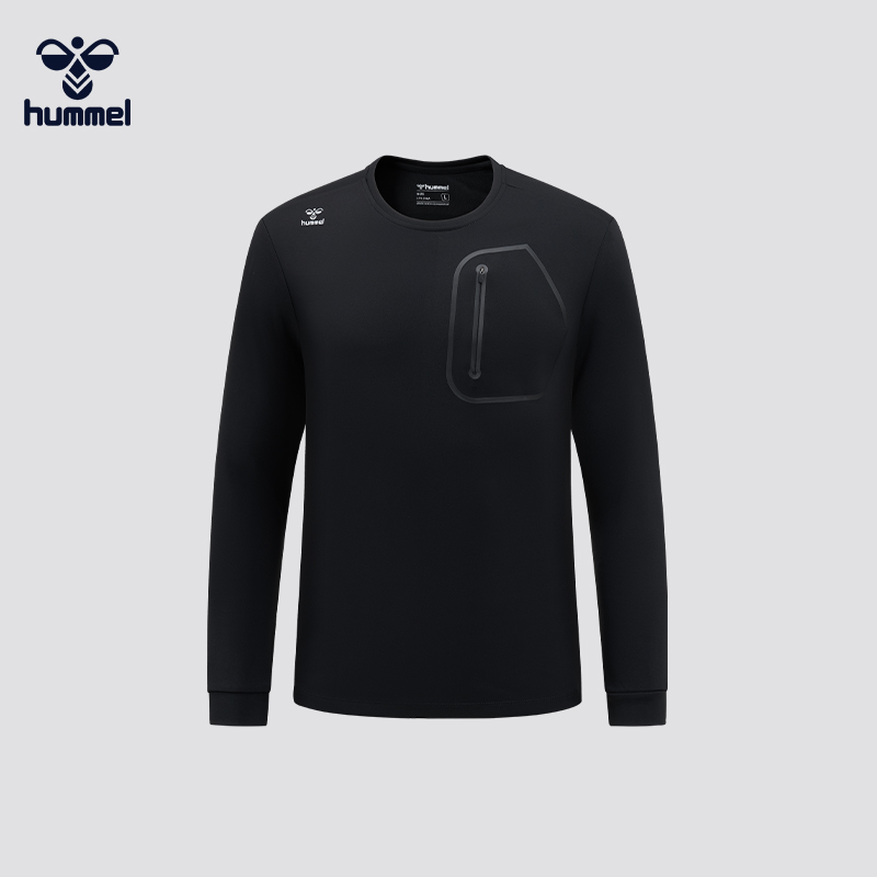 HUMMEL圆领长袖卫衣男女款舒适百搭休闲内搭时尚潮流运动户外透气