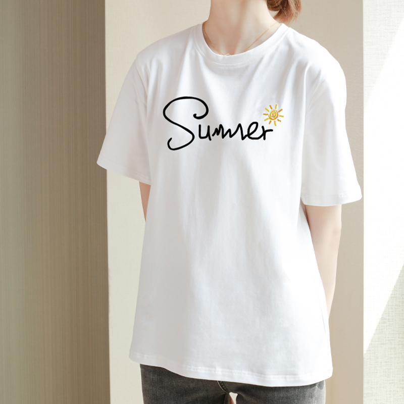 原创新款宽松显瘦印花短袖t恤