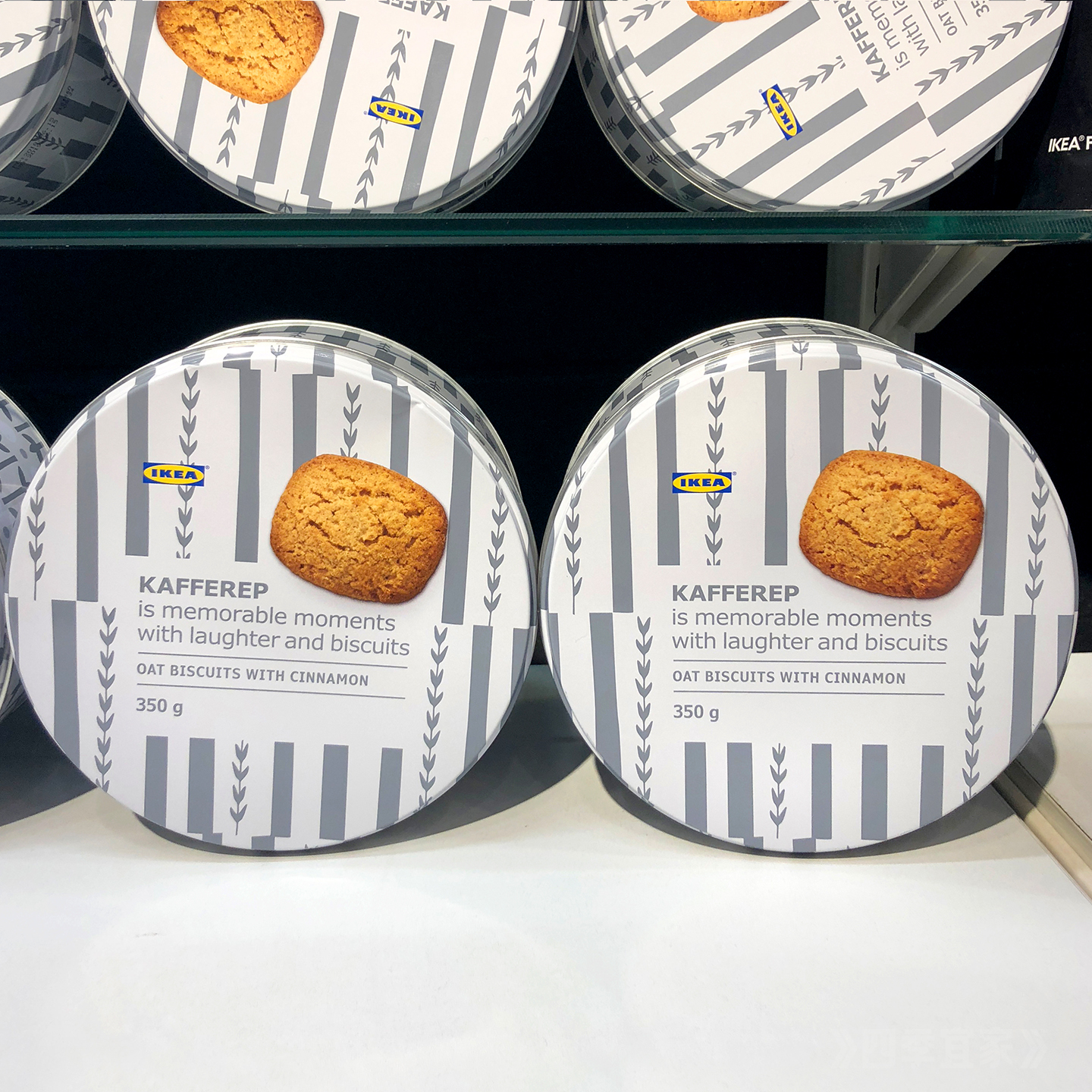 包邮宜家瑞典进口肉桂燕麦饼干350g/罐IKEA正品零食代餐饱腹圣诞